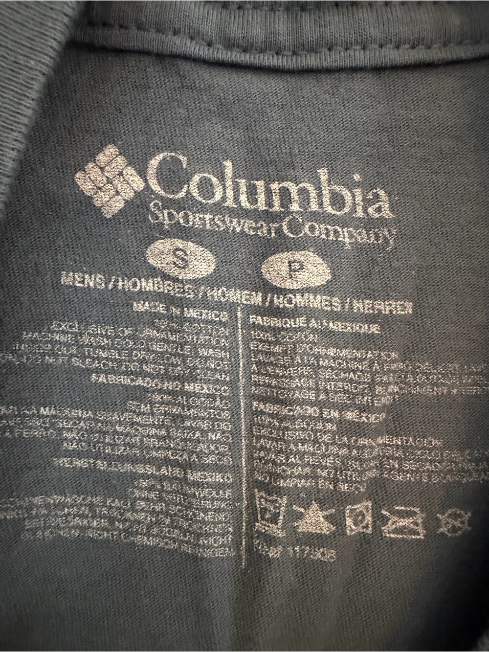Columbia Retro Mountain Sunset Graphic T Shirt Blue S NWOT - Picture 3 of 4
